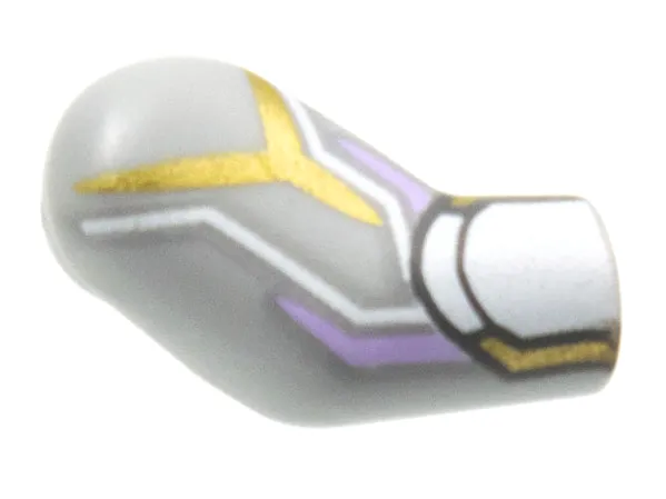 Arm, Right with White Cuff, Gold and Lavender Circuitry Pattern