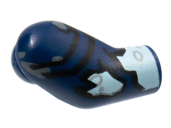 Arm, Right with Torn Sleeve, Light Aqua Wrist Pattern