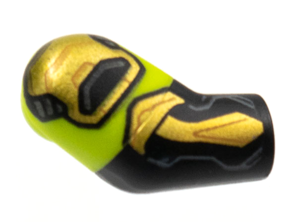 Arm, Right with Lime Short Sleeve, Gold Armor Pattern