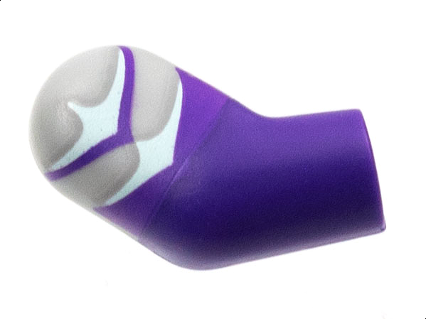 Arm, Right with Light Bluish Gray Short Sleeve, White Chevrons Pattern