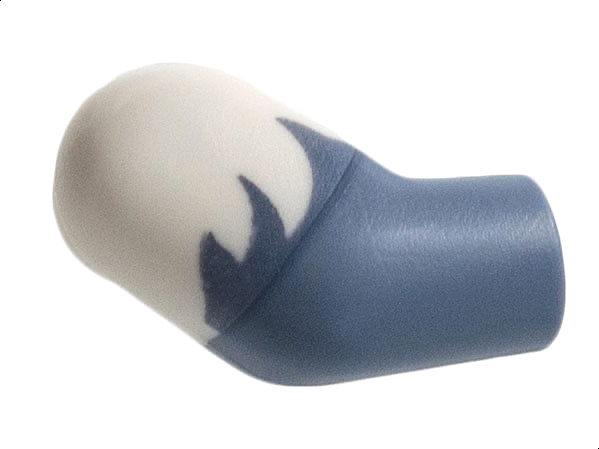 Arm, Right with White Short Sleeve Jagged Edge Pattern