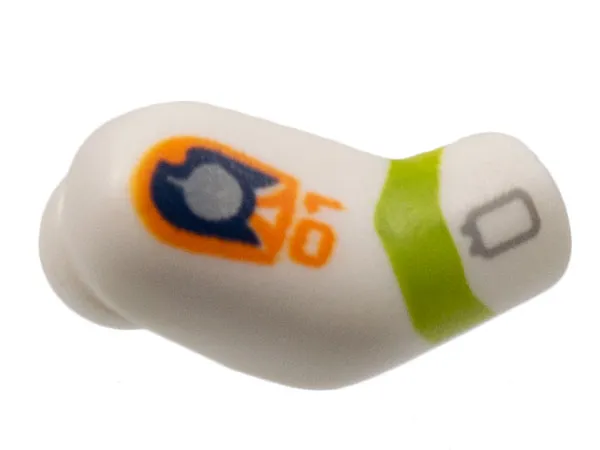 Arm, Right with Badge and Lime Stripe Pattern