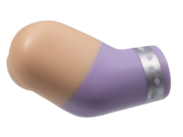 Arm, Right with Light Nougat Short Sleeve, Silver Bracelets Pattern