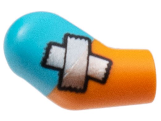 Arm, Right with Medium Azure Short Sleeve, Silver Tape Pattern