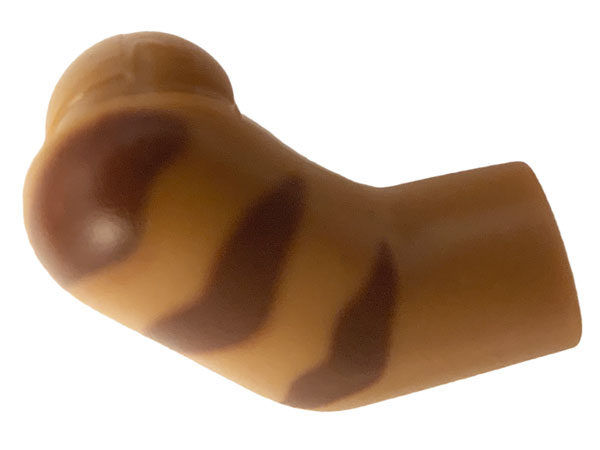Arm, Right with Reddish Brown Stripes Pattern