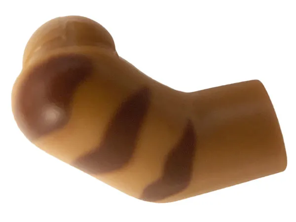 Arm, Right with Reddish Brown Stripes Pattern