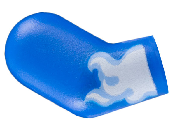 Arm, Right with White and Bright Light Blue Flames Pattern