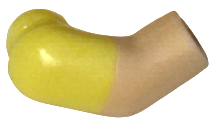 Arm, Right with Molded Bright Light Yellow Short Sleeve  Pattern