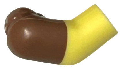 Arm, Right with Molded Medium Brown Short Sleeve  Pattern