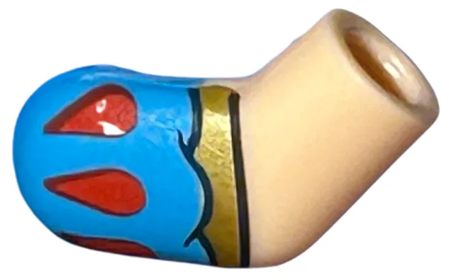 Arm, Right with Molded Dark Azure Short Sleeve and Printed Red Drops and Gold Strap Pattern