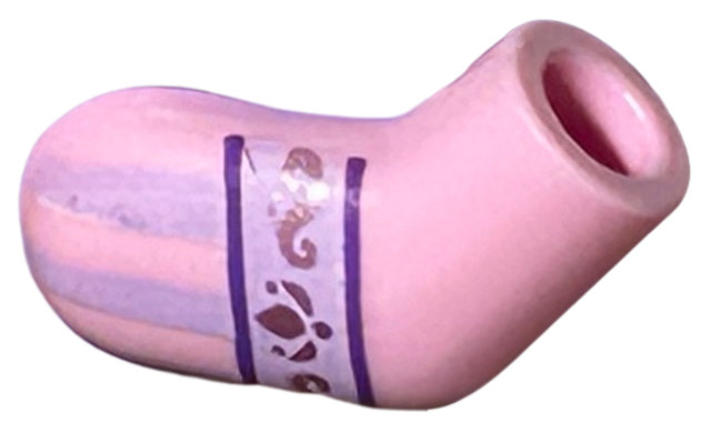 Arm, Right with Lavender Strap with Metallic Pink Filigree Pattern