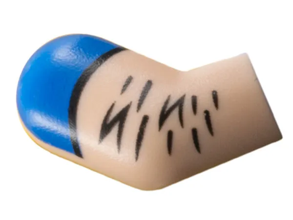 Arm, Right with Blue Shoulder and Black Hair Pattern