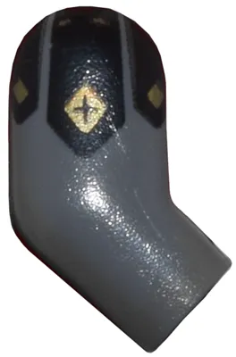 Arm, Right with Black Armor and Gold Diamonds Pattern
