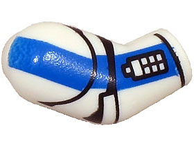 Arm, Right with Armor Panels, Blue Stripe and Compad Pattern