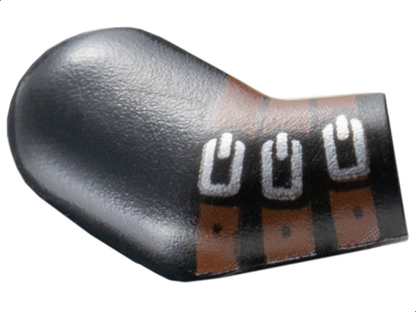 Arm, Right with 3 Reddish Brown Belts and Silver Buckles Pattern