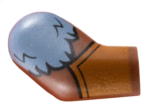 Arm, Right with Sand Blue Fur and Dark Orange Gauntlet Pattern