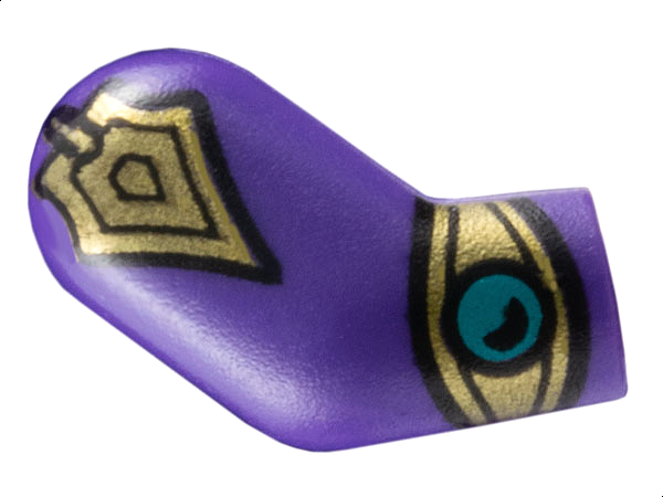 Arm, Right with Gold Armor and Bracelet with Dark Turquoise Jewel Pattern