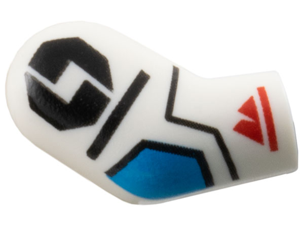 Arm, Right with Black Octagon, Dark Azure Elbow and Red Sport Mountain Logo Pattern