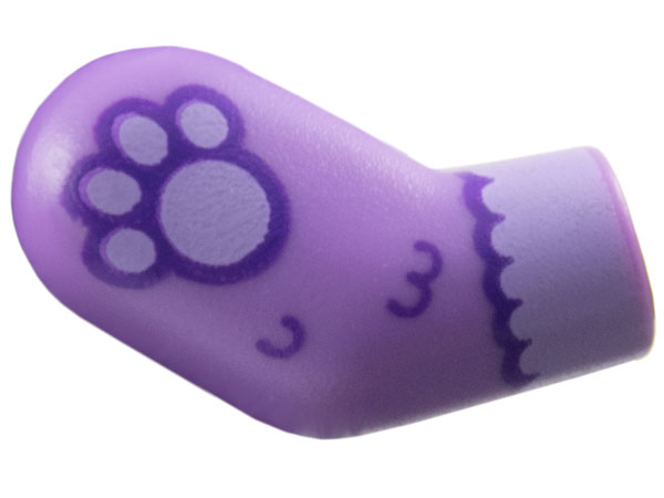 Arm, Right with Dark Purple and Lavender Cuff and Paw Print Pattern