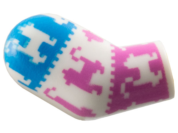 Arm, Right with Cats on Dark Azure and Dark Pink Panels Pattern