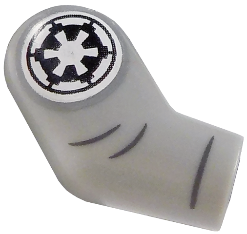 Arm, Right with SW Imperial Logo and Dark Bluish Gray Creases Pattern