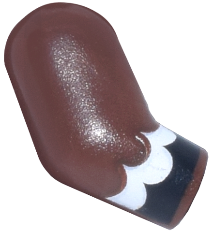 Arm, Right with Black and White Scallop Cuff Pattern