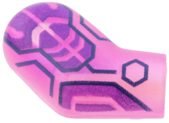 Arm, Right with Dark Purple and Dark Blue Circuitry Pattern