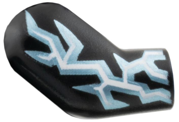 Arm, Right with Metallic Light Blue and White Electricity Pattern