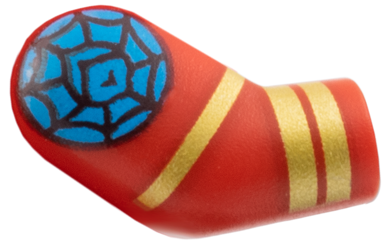 Arm, Right with Medium Azure Web Circle, Gold Rings Pattern