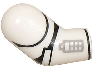 Arm, Right with Black Lines and Light Bluish Gray Compad Pattern