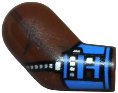 Arm, Right with Blue Gauntlet and Silver Hose Pattern