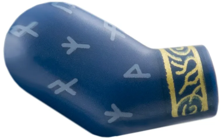 Arm, Right with Sand Blue Runes, Gold Cuff Pattern