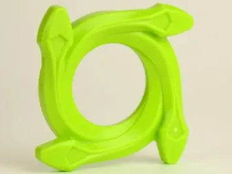 Ring 4 x 4 with 2 x 2 Hole and 4 Snake Head Ends (Ninjago Spinner Crown)