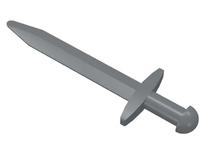 Minifigure, Weapon Sword, Greatsword Pointed with Thin Crossguard