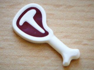 Steak on Bone with Dark Red Meat on White T-Bone Pattern