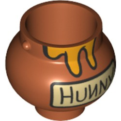 Minifigure, Utensil Pot Small with Handle Holders and Dripping Honey and 'HUNNY' Pattern