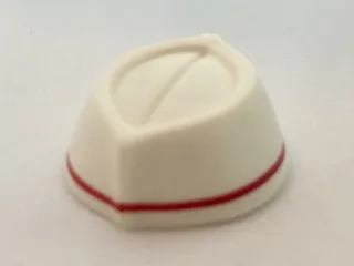 Minifigure, Headgear Cap, Butcher / Food Service with Red Stripe All Around Pattern