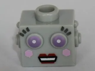 Minifigure, Head, Modified Robot Female Pattern