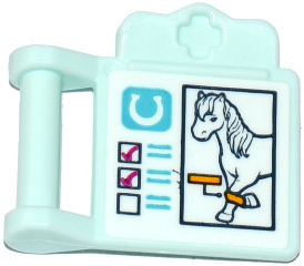 Friends Accessories Medical Clipboard with Bar Handle with Horseshoe, Ticked Boxes and Horse Pattern (Sticker) - Set 41125