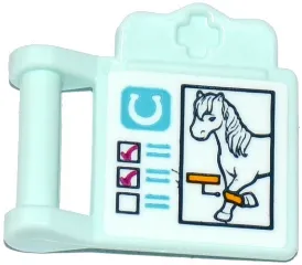 Friends Accessories Medical Clipboard with Bar Handle with Horseshoe, Ticked Boxes and Horse Pattern (Sticker) - Set 41125