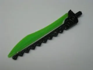 Hero Factory Weapon, Saw with Molded Trans-Bright Green Sword Blade Pattern