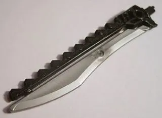 Hero Factory Weapon, Saw with Molded Flat Silver Sword Blade Pattern