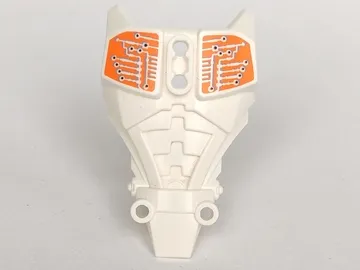 Hero Factory Full Torso Armor with White and Orange Circuitry Pattern
