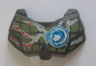 Large Figure Chest Armor Small with Chi and Olive Green (Crocodile) Pattern