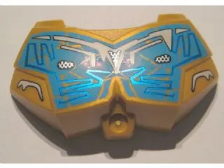 Large Figure Chest Armor Small with Blue and White Pattern