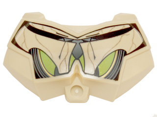 Large Figure Chest Armor Small with SW General Grievous Dark Gray and Lime Pattern