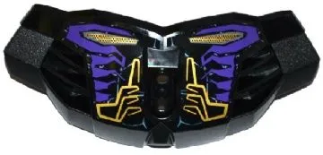 Hero Factory Chest Armor Large with Dark Purple, Gold and Light Bluish Gray Lines Pattern (Stickers) - Set 70789