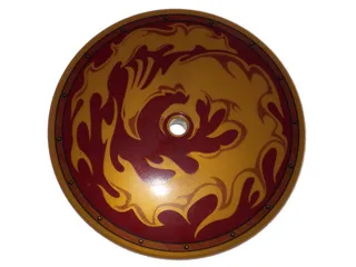Dish 9 x 9 Inverted (Radar) with Gold Phoenix and Flames Pattern