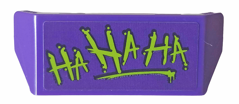 Vehicle, Spoiler with Bar Handle with Lime 'HA HA HA' Pattern (Sticker) - Set 76159