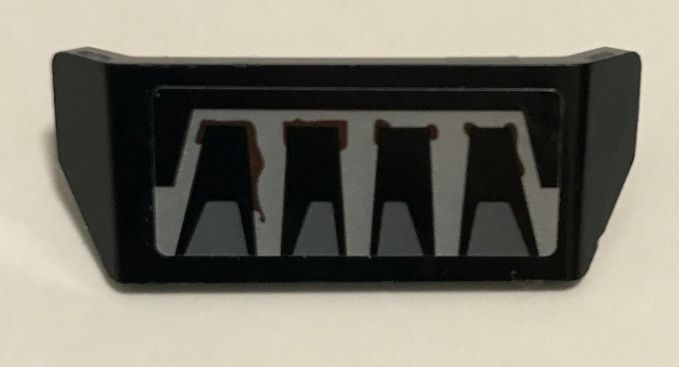 Vehicle, Spoiler with Bar Handle with Silver Air Intake and Reddish Brown Splatters Pattern (Sticker) - Set 70228